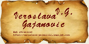 Veroslava Gajanović vizit kartica